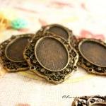 4 Antique Bronze Base Setti..
