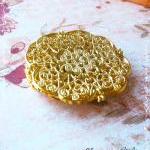 6 Brass Vintage Filigree C..