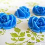 12 Resin Roses Cabochons F..