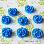 24 Resin Roses Cabochons Flower Accessory 18x17x8mm