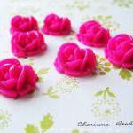 36 Resin Roses Cabochons Fl..
