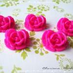 36 Resin Roses Cabochons Fl..