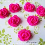 36 Resin Roses Cabochons Fl..