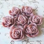 24 Resin Roses Cabochons Fl..